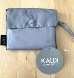 タイムセール【訳あり】KALDIエコバッグ(グレー タグ有り)