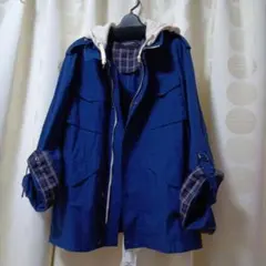 新品タグ付Burberryバーバリーブラックレーベルフード付ジャケットチェックM