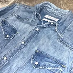 【美品】REMI RELIEF レミレリーフ デニムシャツ ビンテージ加工