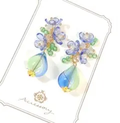ガラスドーム✨️フラワー　ピアス　イヤリング　チャームのサムネイル