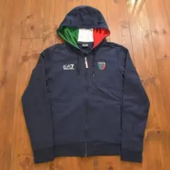 EMPORIO ARMANI EA7 イタリアカラーフードフルジップパーカー
