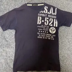 バレットノイズ(L)ワッフルTシャツ ミリタリープリント ネイビー