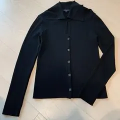 【美品】羊毛　バーバリー　黒　長袖　カーディガン　セーター　ニット