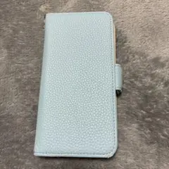 ライトブルー 手帳型iPhoneケース