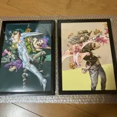 ジョジョの奇妙な冒険　額付きポスター　SBR ジャイロ　D4C 2枚セット