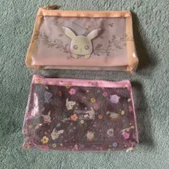 ポケモン透明ポーチ2点セット　一番くじ