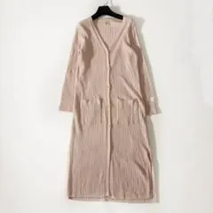 美品　ジェラートピケ　ヴィンテージボタンワンピース　ミルク成分　ピンク