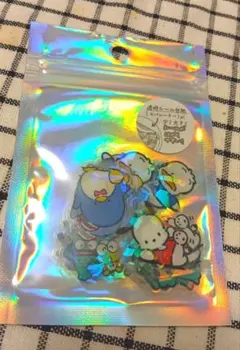 【未開封】サンリオ オーロラ　クリアフレークシール はぴだんぶい　カミオジャパン
