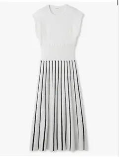 FRAY I.D ストライプフレアニットワンピース