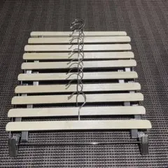 IKEA 木製ボトムハンガー クリップ式 10本