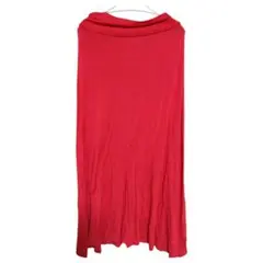 1点物✨Poetry 【L】赤 フレアスカート 柔らか快適 オシャレ 鮮やか 夏