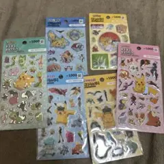 【新品】韓国限定 ポケモン キラキラシール　ウォーターシール 6枚セット②