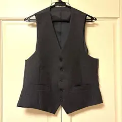 ダークグレー スーツベスト ノースリーブ