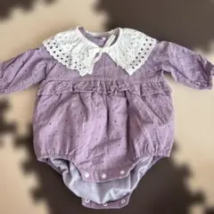 美品♡petit main レース襟付きロンパス 70cm