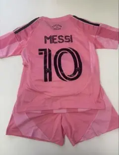 110cmマイアミ新モデル　メッシ　子供サッカーユニフォーム三点セット
