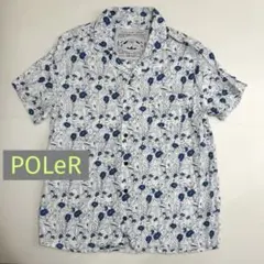 POLER／Open Collar Aloha Shirt "Blue" Lのサムネイル