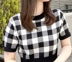INGNI チェック柄 半袖Tシャツ Mサイズのサムネイル