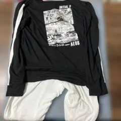 イニシャルD AE86 トレーナー 黒白　セットアップ