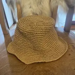 UNIQLOユニクロ　ベージュ クロシェハット