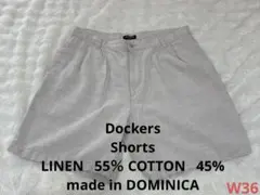 90s DOCKERS ドッカーズ 2タック リネンハーフパンツ リーバイスのサムネイル