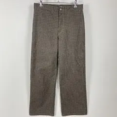 美品 UNIQLO U ユニクロユー チェックストレートパンツ カジュアルズボン