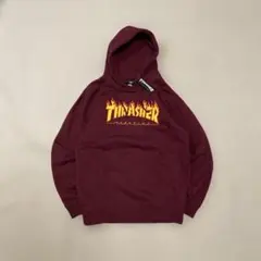 【未使用】THRASHER フレイムロゴ　プルオーバーパーカー　L スケート