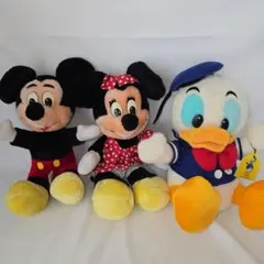 ミッキー ミニー ドナルド ぬいぐるみセット レトロ ヴィンテージ
