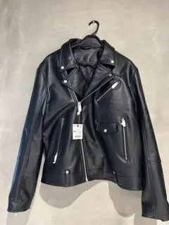 ZARA 新作　フェイクレザーライダースジャケット　 完売商品