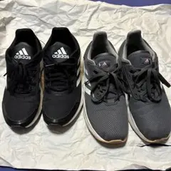 25cm adidas DURAMO SL & DURAMO 9(グレー)