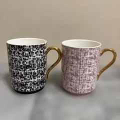 新品Francfrancツイードマグカップ2個セット