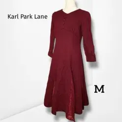 【カールパークレーン】フレアワンピース 上品 七分袖 お出かけ フォーマル 9号
