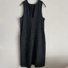 【美品】DONEEYU ツイードジップジャンパースカート　グレー　ワンピース