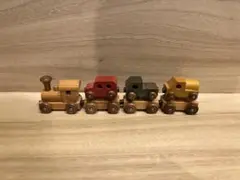 木のおもちゃ 磁石 知育玩具 汽車と車　インテリア