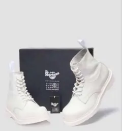 MM6×Dr.Martens TWIST 8ホールブーツ　箱付き MM6 x Dr.Martens TWIST 8 ホール ブーツ EU37 - メルカリ
