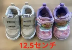 アンパンマン、バンズスニーカー　ピンクベージュ12.５センチ