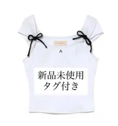 トップス ANDMARY Tina ribbon tops white ANDMARY】Tina ribbon tops