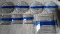 HOYA GLASS保谷クリスタル角皿丸皿セットのサムネイル
