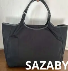 SAZABY サザビー トートバッグ　肩掛け◯ ブラック　大容量　A4◯