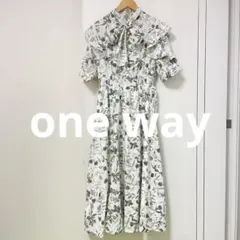 one way ワンピース ロングワンピース 半袖ワンピース 花柄