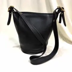 超希少❗️old coach スエード 巾着 ショルダーバッグ ブラック 9012