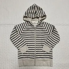 無印良品　キッズ ストライプ フード付きパーカー