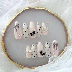 匿名配送♡27 カラー変更可　ネイルチップ　ワンホン　スナ系　フレンチガーリー