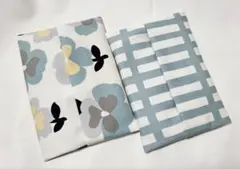 ポケットティッシュケース　ハンドメイド　グリーン系2枚セット