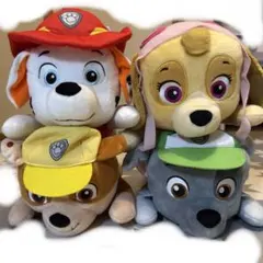パウ・パトロール 寝そべりぬいぐるみ 4体セット