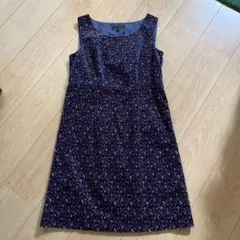 セール‼️美品‼️ローラアシュレイ ワンピース　9号　小花柄　ネイビー