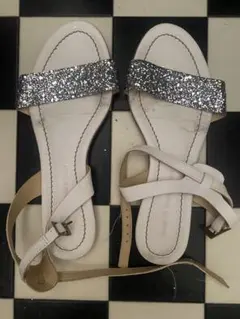FABIO RUSCONI ファビオルスコーニ グリッターサンダル 37
