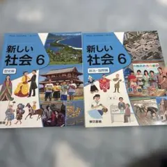 6年　新しい社会 6 政治・国際編・歴史編2冊セット