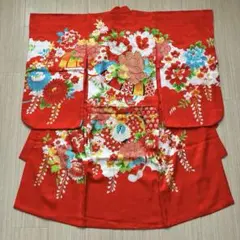 7歳 正絹マスタードうさぎ花車桜 七五三 お着物・帯小物セット - メルカリ