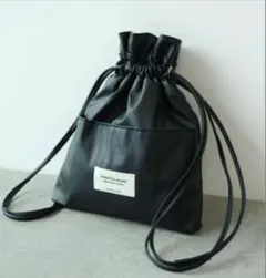 beautiful people ビューティフルピープル2WAYレザー巾着バッグ