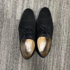 ブラック スエード レースアップシューズ